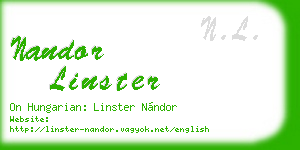 nandor linster business card
